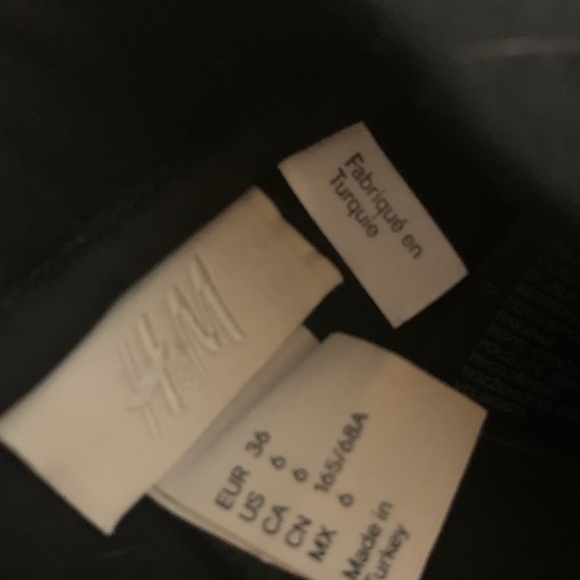 H&M Black Leggings With Leather Panels - Picture 3 of 9